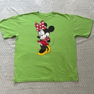 Disney Green Short Sleeve Tee Minnie Mouse Size XL